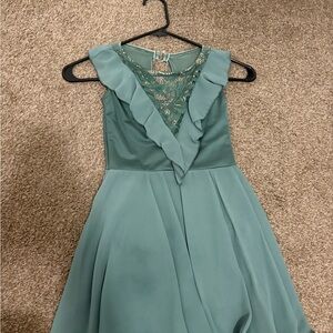 Weissman Teal Kids Formal Dress